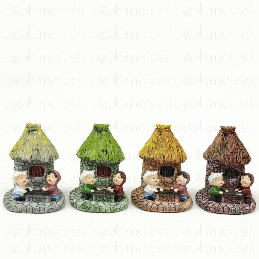 Minyatür Teraryum Ev Seti (İthal4 lü Set) Teraryum Mazemeleri