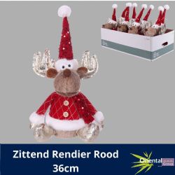   Malzeme Dekoratif Yılbaşı Süsü Geyik Kırmızı (İthal-1 adet-36 cm)