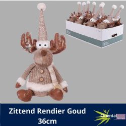   Malzeme Dekoratif Yılbaşı Süsü Geyik Krem (İthal-1 adet-36 cm)