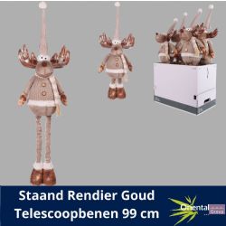   Malzeme Dekoratif Yılbaşı Süsü Geyik Krem Teleskopik (İthal-1 adet-99 cm)