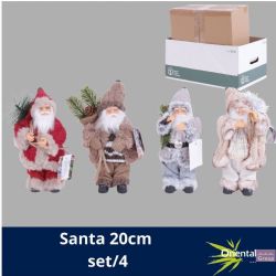   Malzeme Dekoratif Yılbaşı Süsü Noel Baba (İthal-1 adet-20 cm)