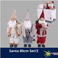   Malzeme Dekoratif Yılbaşı Süsü Noel Baba (İthal-1 adet-80 cm)