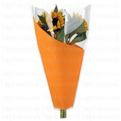 Malzeme Çiçek Ambalajı Hazır Angle Oranje (Jelatin-İthal-50 adet-40x30x12cm)