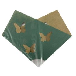 Malzeme Çiçek Ambalajı Hazır Oblique  Butterfly  (Kraft-İthal-5 adet-35x35cm)