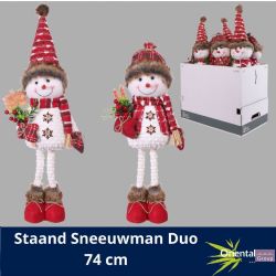 Malzeme Dekoratif Yılbaşı Süsü Noel Kardan Adam (İthal-1 adet-74 cm)