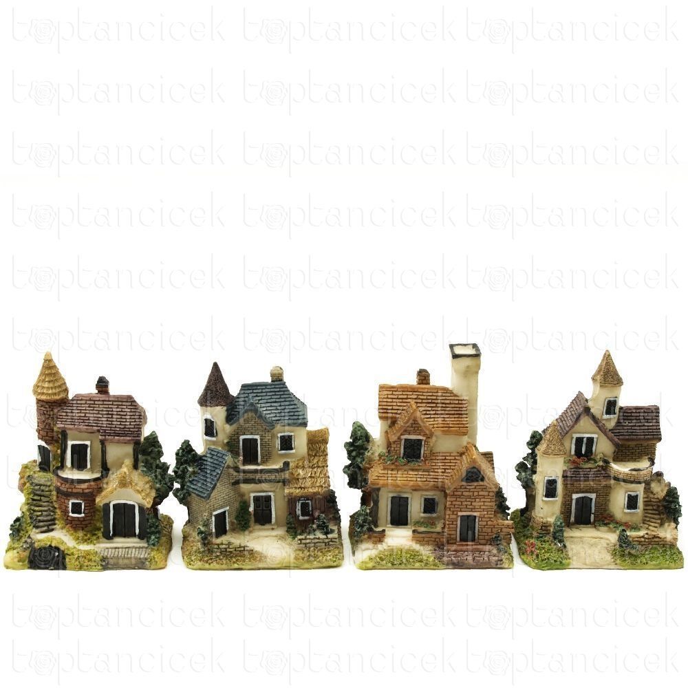 Minyatür Teraryum Ev Seti (İthal4 lü Set) Teraryum Mazemeleri